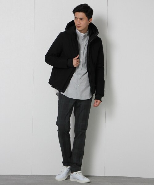 GLOBAL WORK（グローバルワーク）の「サーモライトフードブルゾン（ジャケット/アウター・ブラック/グレイッシュベージュ/ネイビー・S/M/L/XL）」の4枚目の写真