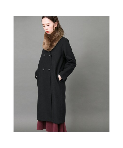 KBF（ケイビーエフ）の「ファーティペットコート（ジャケット/アウター・レディース・GRAY/GREEN/BLACK・one）」の8枚目の写真