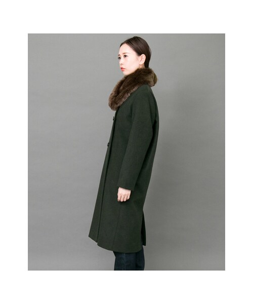 KBF（ケイビーエフ）の「ファーティペットコート（ジャケット/アウター・レディース・GRAY/GREEN/BLACK・one）」の18枚目の写真