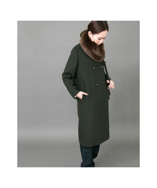 KBF（ケイビーエフ）の「ファーティペットコート（ジャケット/アウター・レディース・GRAY/GREEN/BLACK・one）」の14枚目の写真