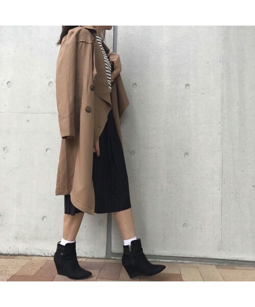 copine（コピン）の「ツイル素材ドレープトレンチコート/テロンチ（トレンチコート・レディース・その他）」の6枚目の写真