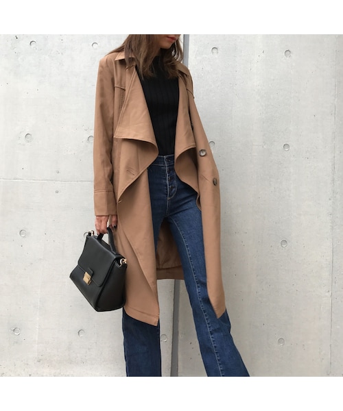 copine（コピン）の「ツイル素材ドレープトレンチコート/テロンチ（トレンチコート・レディース・その他）」の12枚目の写真