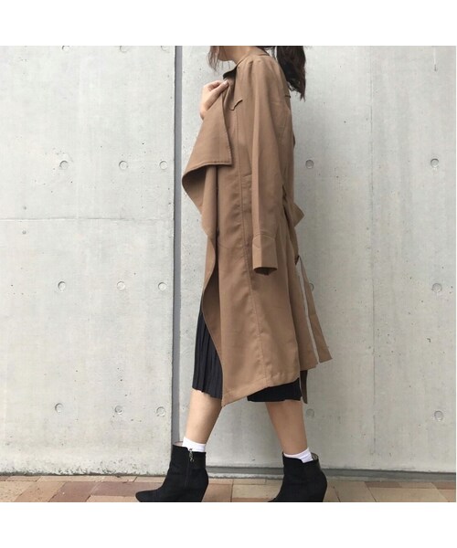 copine（コピン）の「ツイル素材ドレープトレンチコート/テロンチ（トレンチコート・レディース・その他）」の9枚目の写真