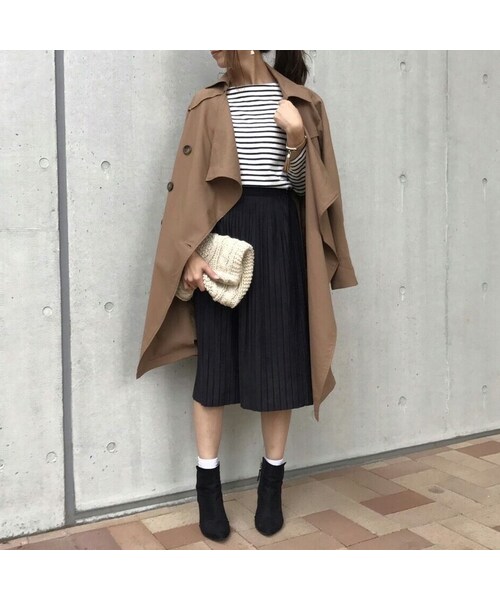 copine（コピン）の「ツイル素材ドレープトレンチコート/テロンチ（トレンチコート・レディース・その他）」の2枚目の写真