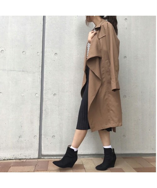 copine（コピン）の「ツイル素材ドレープトレンチコート/テロンチ（トレンチコート・レディース・その他）」の7枚目の写真