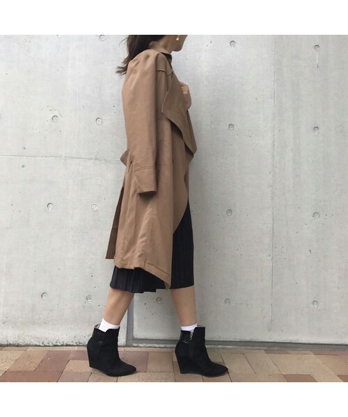 copine（コピン）の「ツイル素材ドレープトレンチコート/テロンチ（トレンチコート・レディース・その他）」の5枚目の写真