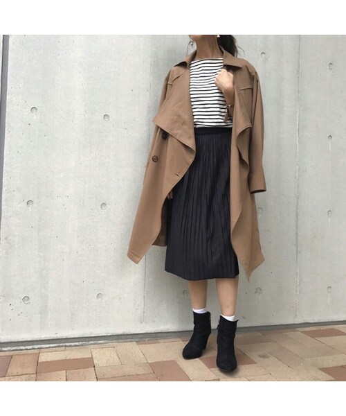 copine（コピン）の「ツイル素材ドレープトレンチコート/テロンチ（トレンチコート・レディース・その他）」の8枚目の写真