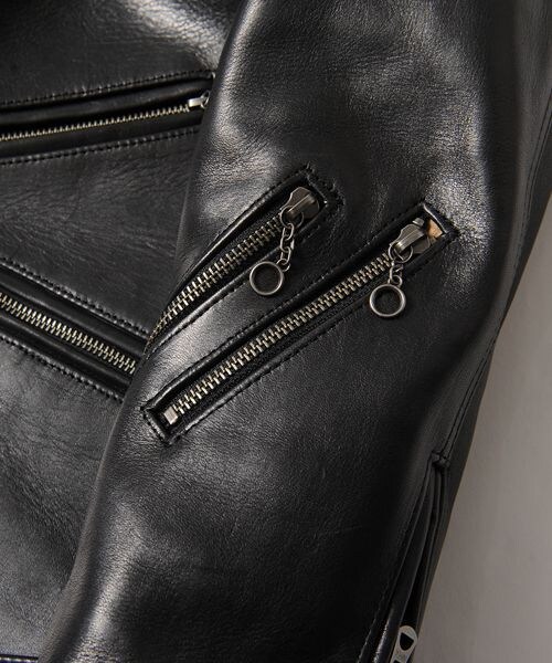 VIRGOwearworks(ヴァルゴウェアワークス)の「【10月発売予定・先行予約】MASTERPIECE HORSEHIDE RAIDERS JKT 馬革ライダースジャケット(ジャケット/アウター・メンズ・NAVY/BLACK・2/3/4)」の15枚目の写真