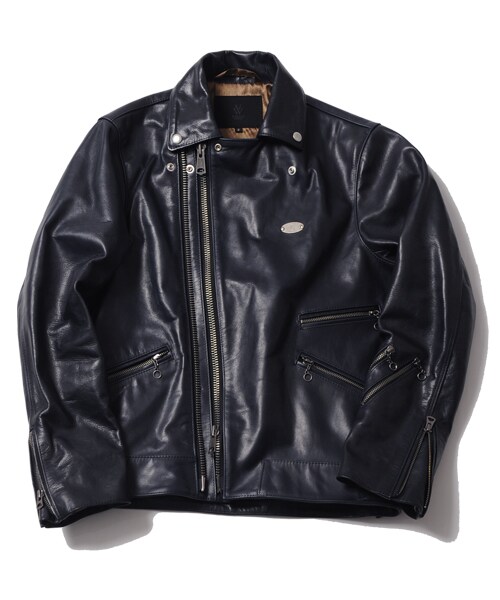VIRGOwearworks(ヴァルゴウェアワークス)の「【10月発売予定・先行予約】MASTERPIECE HORSEHIDE RAIDERS JKT 馬革ライダースジャケット(ジャケット/アウター・メンズ・NAVY/BLACK・2/3/4)」の12枚目の写真
