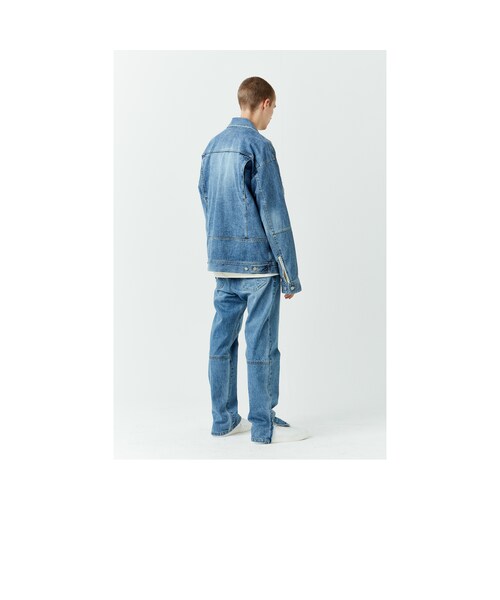 LIFUL MINIMAL GARMENTS.(ライフルミニマルガーメンツ)の「SIDE-ZIP WASHED DENIM PANTS washed blue(パンツ・メンズ・기타)」の2枚目の写真