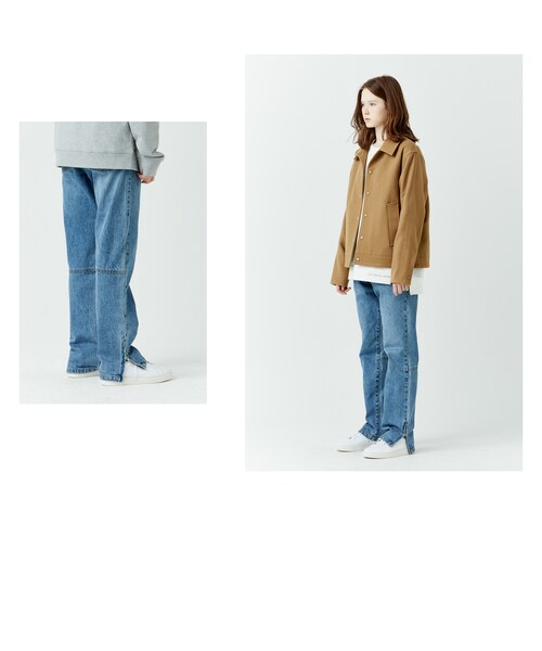 LIFUL MINIMAL GARMENTS.(ライフルミニマルガーメンツ)の「SIDE-ZIP WASHED DENIM PANTS washed blue(パンツ・メンズ・기타)」の3枚目の写真