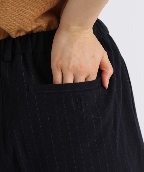 studio CLIP（スタディオクリップ）の「ポリエステルレーヨン2WAYワイドタックパンツ（パンツ・ストライプ/チェック/ブラック/ブラウン・M/L/S(WEB限定)/LL(WEB限定)）」の14枚目の写真