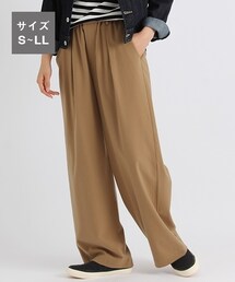 studio CLIP | ポリエステルレーヨン2WAYワイドタックパンツ(パンツ)