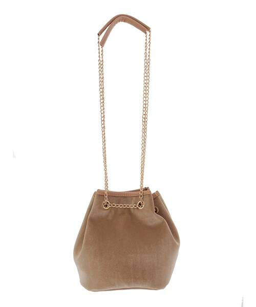 31 Sons de mode（トランテアン　ソン　ドゥ　モード）の「ポンポン付きベロア巾着《予約アイテム》（バッグ・レディース・ベージュ・フリー）」の3枚目の写真