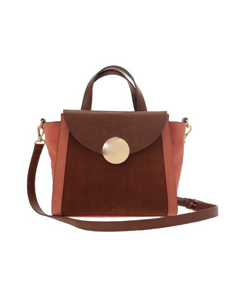 31 Sons de mode（トランテアン　ソン　ドゥ　モード）の「バイカラーメタルバッグ《予約アイテム》（バッグ・レディース・ブラック/キャメル・フリー）」の12枚目の写真