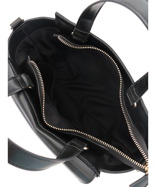 31 Sons de mode（トランテアン　ソン　ドゥ　モード）の「バイカラーメタルバッグ《予約アイテム》（バッグ・レディース・ブラック/キャメル・フリー）」の8枚目の写真