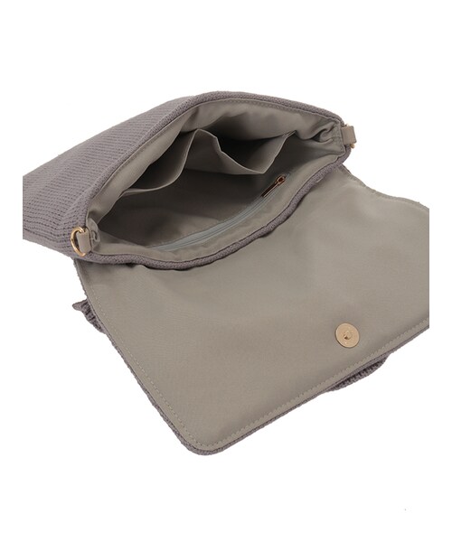 31 Sons de mode（トランテアン　ソン　ドゥ　モード）の「ニットフリルショルダー《予約アイテム》（バッグ・レディース・グレー/サックスブルー/ホワイト・フリー）」の7枚目の写真