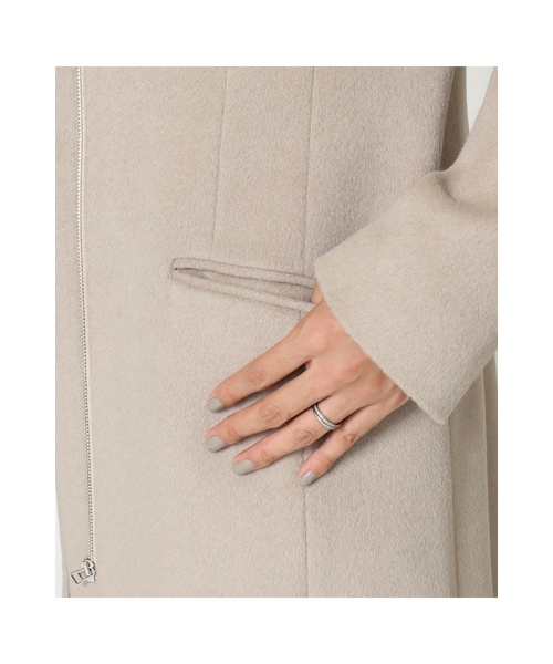 IENA（イエナ）の「《予約》アンゴラシャギー ノーカラーコート