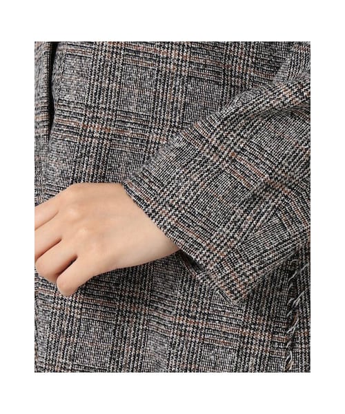 IENA（イエナ）の「IENA LA BOUCLE グレンチェックツイード Vネック