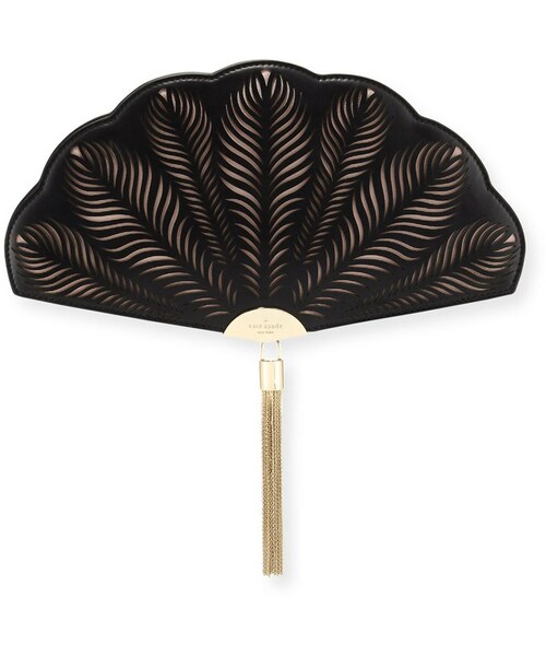 kate spade new york（ケイトスペード ニューヨーク）の「Kate Spade New York Dress The Part Fan Clutch Bag, Black（クラッチバッグ・レディース・Black・One Size）」の4枚目の写真