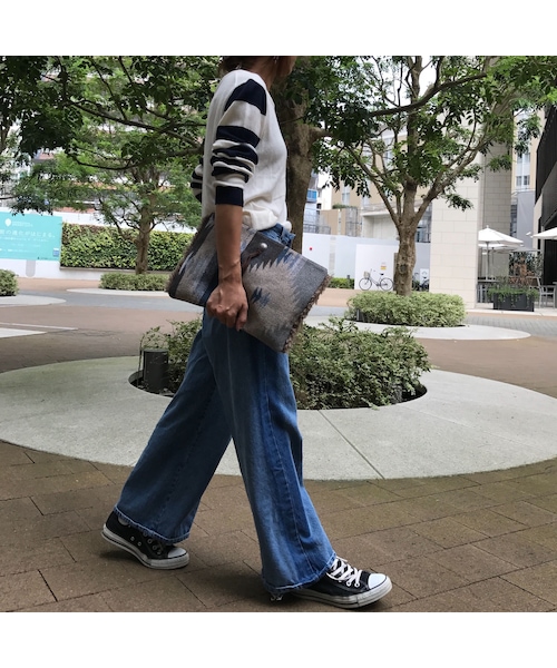 copine（コピン）の「再々再入荷★大人気！!サイドラインワイドデニムパンツ（デニムパンツ・レディース・その他）」の4枚目の写真