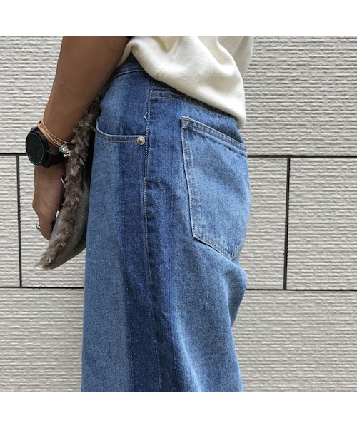 copine（コピン）の「再々再入荷★大人気！!サイドラインワイドデニムパンツ（デニムパンツ・レディース・その他）」の12枚目の写真