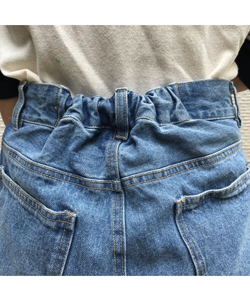 copine（コピン）の「再々再入荷★大人気！!サイドラインワイドデニムパンツ（デニムパンツ・レディース・その他）」の15枚目の写真