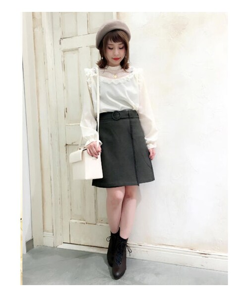 F i.n.t（フィント）の「ベルト付き台形巻きスカート/F&A（スカート・レディース・その他）」の4枚目の写真