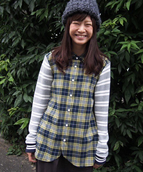 FRAPBOIS（フラボア）の「ネルムッシュ（シャツ/ブラウス・メンズ・ネイビー/イエロー・1/2/3）」の12枚目の写真