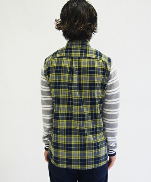 FRAPBOIS（フラボア）の「ネルムッシュ（シャツ/ブラウス・メンズ・ネイビー/イエロー・1/2/3）」の9枚目の写真