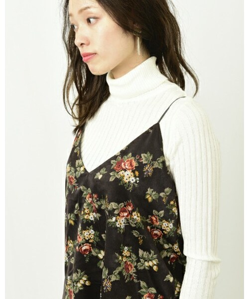 INTERPLANET（インタープラネット）の「ROSEPt 2WAYキャミソール（キャミソール・レディース・ブラック/ブラウン・FREE）」の9枚目の写真