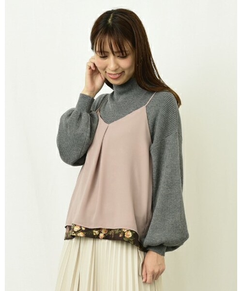 INTERPLANET（インタープラネット）の「ROSEPt 2WAYキャミソール（キャミソール・レディース・ブラック/ブラウン・FREE）」の5枚目の写真