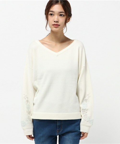 archives（アルシーヴ）の「カシミアタッチプルオーバー（ニット/セーター・レディース・オフホワイト/ブラウン/ネイビー・MEDIUM）」の9枚目の写真