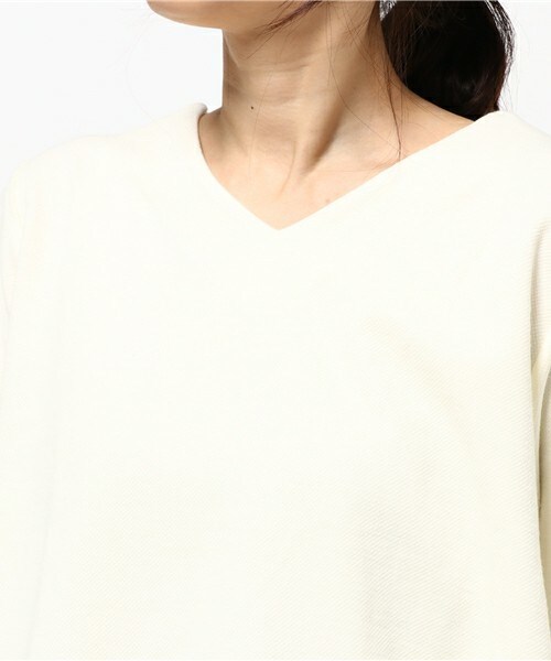 Bou Jeloud(ブージュルード)の「スカーフ付チュニック・インナー3点セット(Tシャツ/カットソー・レディース・オフホワイト/ネイビー/オレンジ・38)」の7枚目の写真