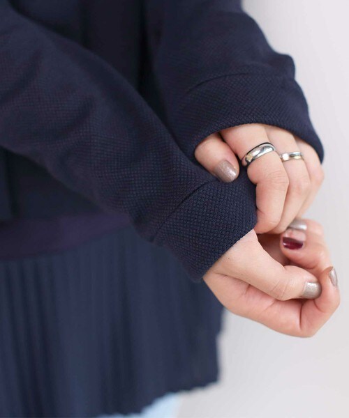 Bou Jeloud(ブージュルード)の「スカーフ付チュニック・インナー3点セット(Tシャツ/カットソー・レディース・オフホワイト/ネイビー/オレンジ・38)」の17枚目の写真