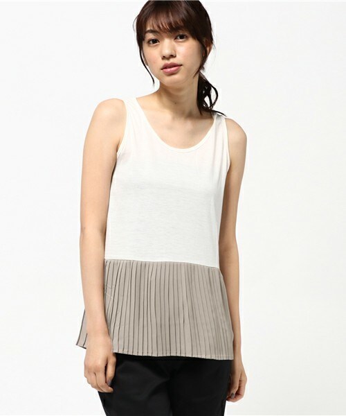 Bou Jeloud(ブージュルード)の「スカーフ付チュニック・インナー3点セット(Tシャツ/カットソー・レディース・オフホワイト/ネイビー/オレンジ・38)」の11枚目の写真