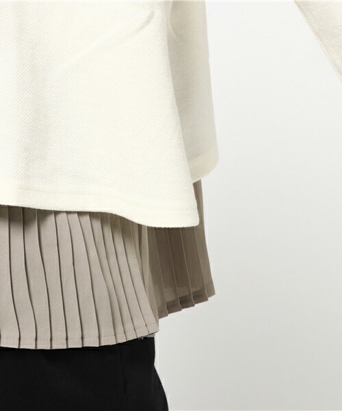 Bou Jeloud(ブージュルード)の「スカーフ付チュニック・インナー3点セット(Tシャツ/カットソー・レディース・オフホワイト/ネイビー/オレンジ・38)」の9枚目の写真