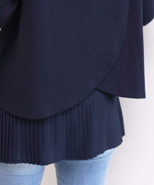 Bou Jeloud(ブージュルード)の「スカーフ付チュニック・インナー3点セット(Tシャツ/カットソー・レディース・オフホワイト/ネイビー/オレンジ・38)」の18枚目の写真