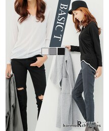 KORMARCH | ネックポイントベーシックT(Tシャツ/カットソー)