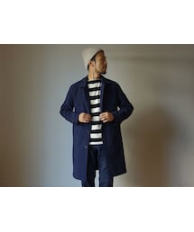 Audience | 【完売御礼】Audience オーディエンス ヴィンテージナイロンオックス ステンカラーコート NVY ネイビー(ステンカラーコート)