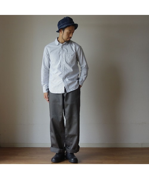 Ordinary fits（オーディナリーフィッツ）の「【ラスト1点！】Ordinaryfits オーディナリーフィッツ OM-S001 インビシブルシャツ 隠しボタンダウンシャツ STRIPE ストライプ（シャツ/ブラウス・メンズ・その他）」の3枚目の写真