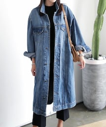 DHOLIC | ロングブルーデニムジャケット(デニムジャケット)