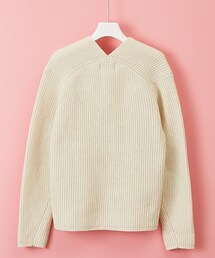 clane Vネックバックドロップニット ホワイト CLANE（クラネ）の「V-NECK BACK DROP KNIT（ニット/セーター）」 - WEAR