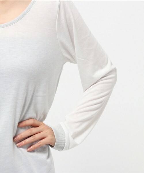 archives（アルシーヴ）の「ラメテレコクループルオーバー（Tシャツ/カットソー・レディース・オフホワイト/ブラック/チャコールグレー/グレー系その他/ネイビー・MEDIUM）」の10枚目の写真