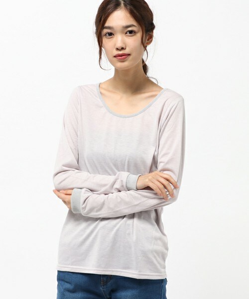 archives（アルシーヴ）の「ラメテレコクループルオーバー（Tシャツ/カットソー・レディース・オフホワイト/ブラック/チャコールグレー/グレー系その他/ネイビー・MEDIUM）」の4枚目の写真