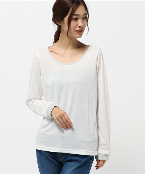 archives（アルシーヴ）の「ラメテレコクループルオーバー（Tシャツ/カットソー・レディース・オフホワイト/ブラック/チャコールグレー/グレー系その他/ネイビー・MEDIUM）」の2枚目の写真