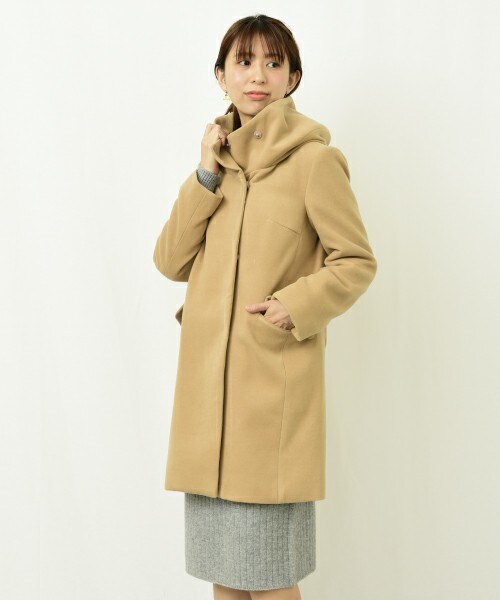 INTERPLANET(インタープラネット)の「TRダブルフェイスボリュームフードコート(その他アウター・レディース・ネイビー/キャメル/オレンジ・FREE)」の3枚目の写真