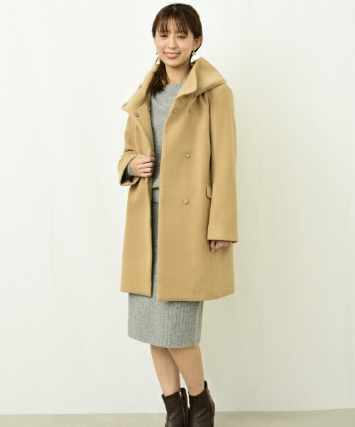 INTERPLANET(インタープラネット)の「TRダブルフェイスボリュームフードコート(その他アウター・レディース・ネイビー/キャメル/オレンジ・FREE)」の5枚目の写真