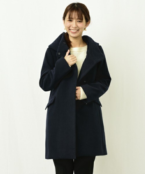 INTERPLANET(インタープラネット)の「TRダブルフェイスボリュームフードコート(その他アウター・レディース・ネイビー/キャメル/オレンジ・FREE)」の17枚目の写真