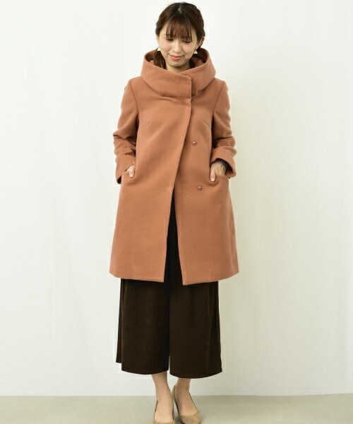 INTERPLANET(インタープラネット)の「TRダブルフェイスボリュームフードコート(その他アウター・レディース・ネイビー/キャメル/オレンジ・FREE)」の6枚目の写真